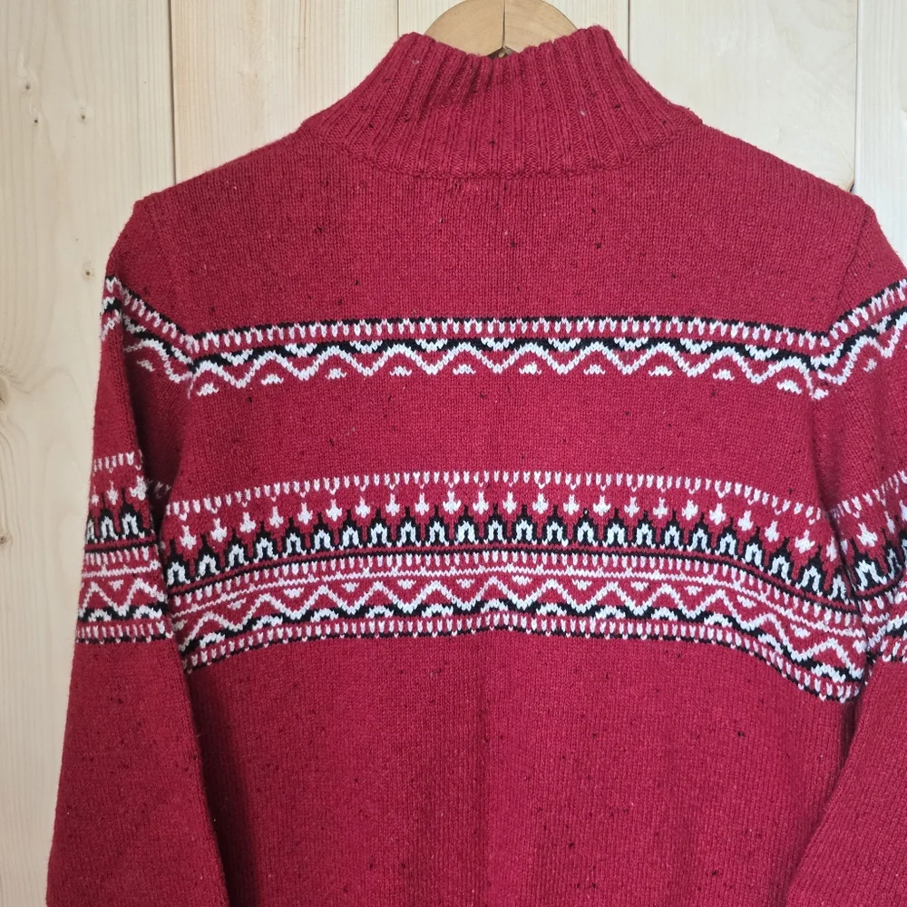 Northern Reflections Cardinal Acrylic Zip Up Sweater Red Womens Small NWT - Picture 10 of 13